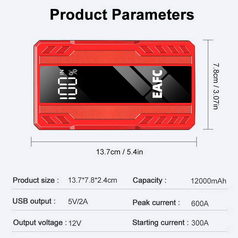 EAFC JC06 12V Portable Car Booster Battery Quick Start Device