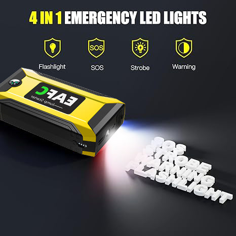 EAFC JC03, 12V 3000A Peak Car Booster Emergency Quick Start Device Battery Charger