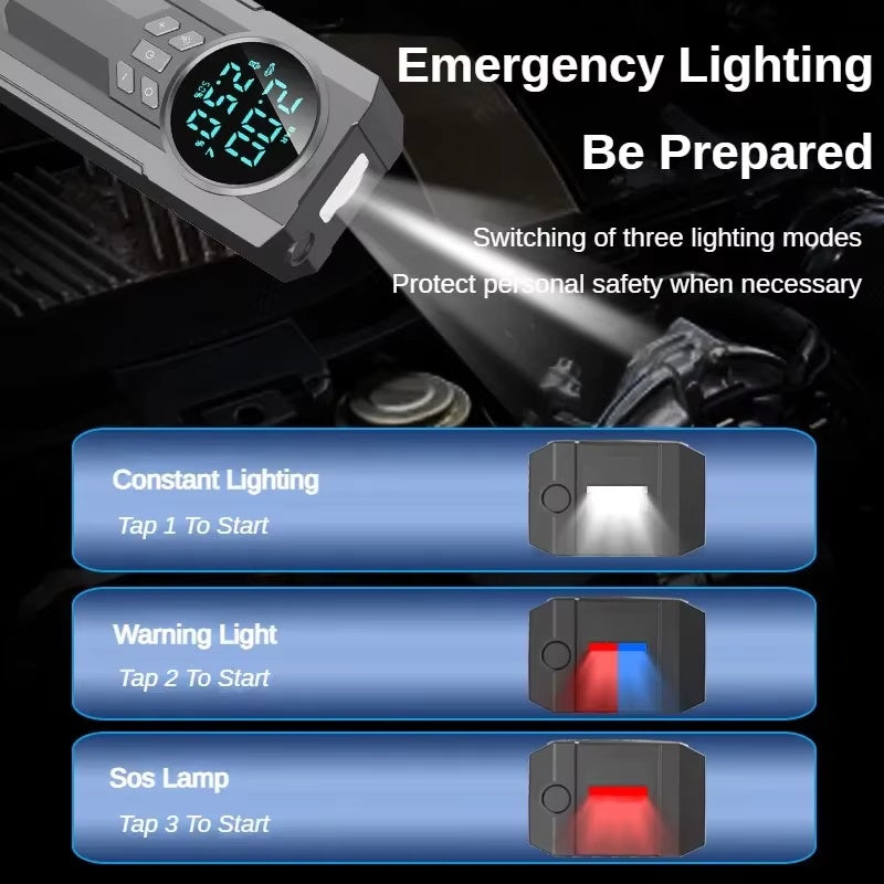 EAFC BOX-564F 4-in-1 outdoor multi-function car emergency starting power supply digital display air pump