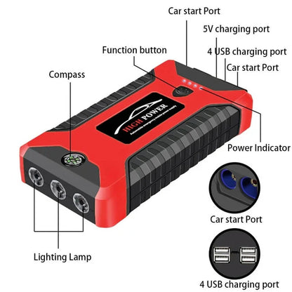 EA FC car emergency power supply starting device portable power bank battery starter for car booster