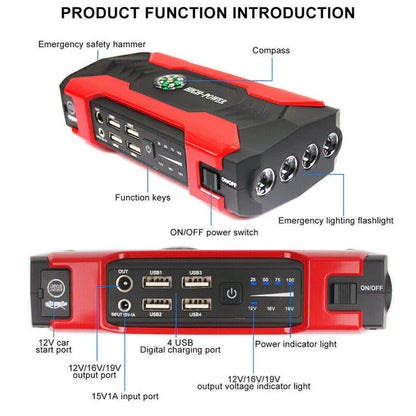 EA FC car emergency power supply starting device portable power bank battery starter for car booster